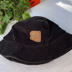 Black Four Peaks Corduroy Bucket Hat